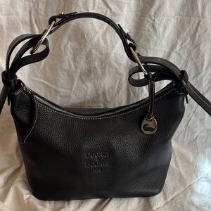 Dooney & Bourke Black Pebbled Leather Hobo Bag